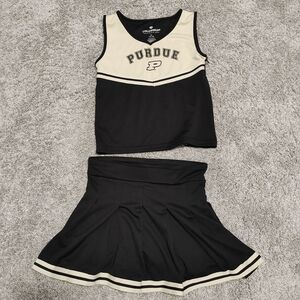Purdue Black and Cream Cheer Outfit